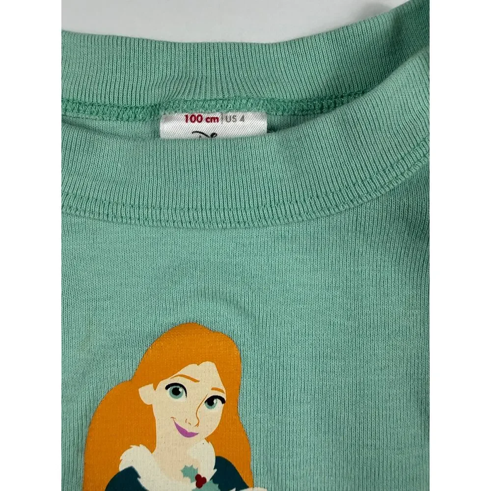 Hanna Andersson Disney Rapunzel Holiday Organic Cotton Pajama Set Size 4